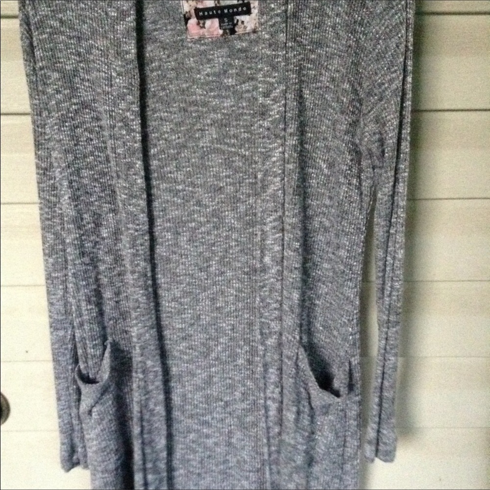 Gray cardigan